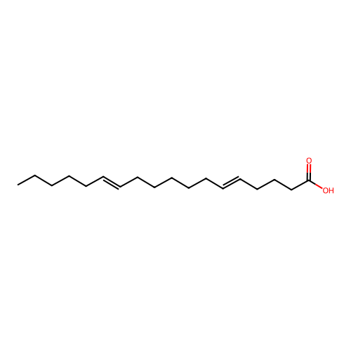 5E,12E-octadecadienoic acid structure