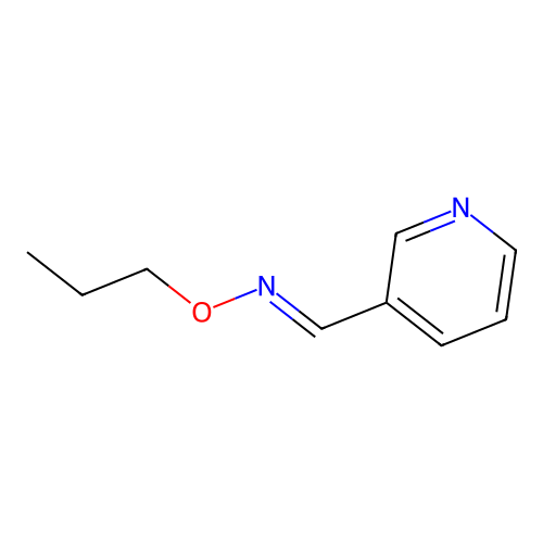 3-Pyridinecarboxaldehyde, O-propyloxime structure