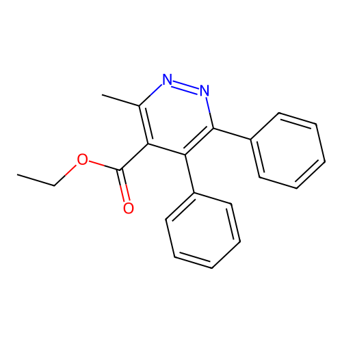 Ethyl 3-methyl-5,6-diphenylpyridazinecarboxylate structure