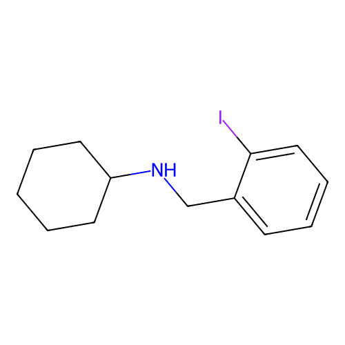N-[(2-iodophenyl)methyl]cyclohexanamine structure