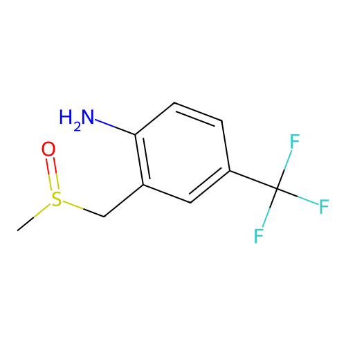 Benzenamine, 2-[(methylsulfinyl)methyl]-4-(trifluoromethyl)- structure