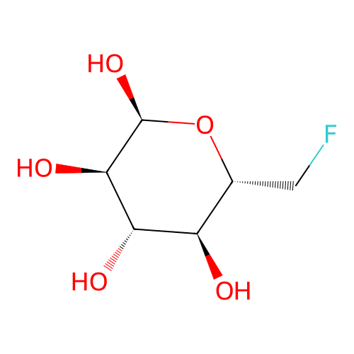 6-Deoxy-6-fluoro-alpha-D-glucopyranose structure