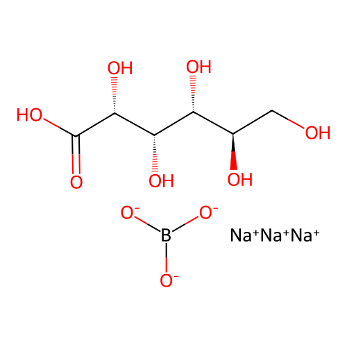 d-gluconic acid, cyclic ester with boric acid (h3bo3), sodium salt structure