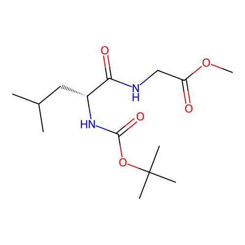 (R)-methyl 2-(2-((tert-butoxycarbonyl)amino)-4-methylpentanamido)acetate structure