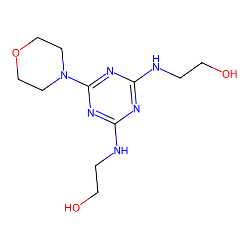Ethanol, 2,2'-[[6-(4-morpholinyl)-1,3,5-triazine-2,4-diyl]diimino]bis- structure