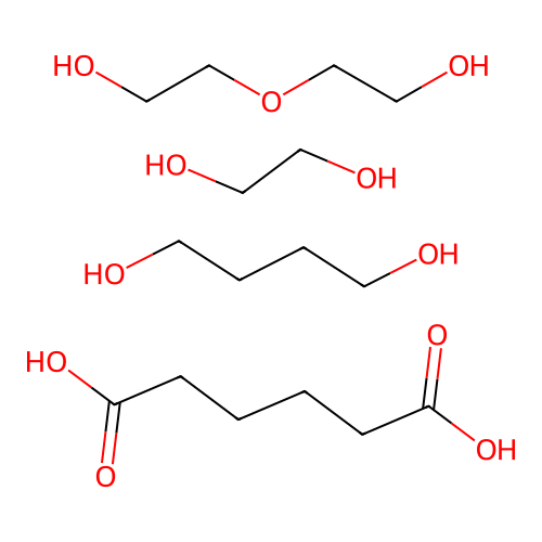 Butane-1,4-diol;ethane-1,2-diol;hexanedioic acid;2-(2-hydroxyethoxy)ethanol structure