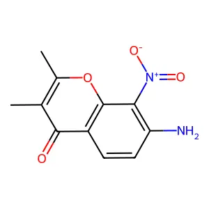 7-Amino-2,3-dimethyl-8-nitro-4H-1-benzopyran-4-one structure