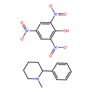 1-Methyl-2-phenylpiperidine;2,4,6-trinitrophenol structure