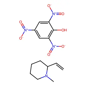 2-Ethenyl-1-methylpiperidine;2,4,6-trinitrophenol structure