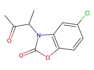 2(3H)-Benzoxazolone, 5-chloro-3-(1-methyl-2-oxopropyl)- structure