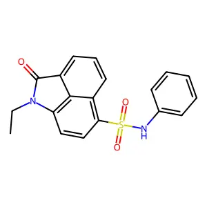 1-ethyl-2-oxo-N-phenyl-1,2-dihydrobenzo[cd]indole-6-sulfonamide structure