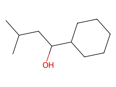 1-Cyclohexyl-3-methylbutan-1-ol structure