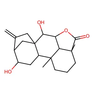 7beta,12alpha-Dihydroxykaurenolide structure