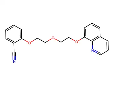 Benzonitrile, 2-[2-[2-(8-quinolinyloxy)ethoxy]ethoxy]- structure