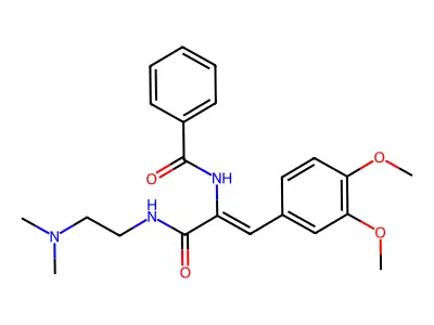 N-[1-(3,4-Dimethoxyphenyl)-3-{[2-(dimethylamino)ethyl]amino}-3-oxoprop-1-en-2-yl]benzamide structure