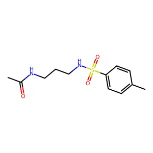 N-(3-{[(4-methylphenyl)sulfonyl]amino}propyl)acetamide structure
