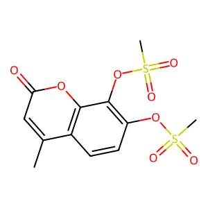 4-Methyl-7,8-bis[(methylsulfonyl)oxy]-2H-1-benzopyran-2-one structure