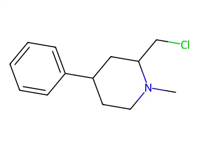 2-(Chloromethyl)-1-methyl-4-phenylpiperidine structure