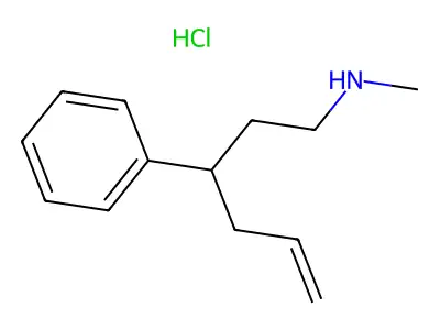 N-Methyl-3-phenylhex-5-en-1-amine--hydrogen chloride (1/1) structure
