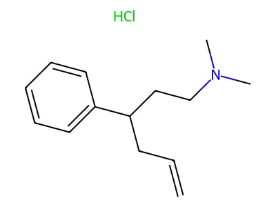 Benzenepropanamine, N,N-dimethyl-gamma-2-propenyl-, hydrochloride structure