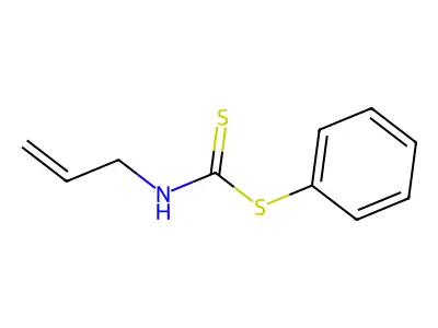 Carbamic acid, allyldithio-, phenyl ester structure