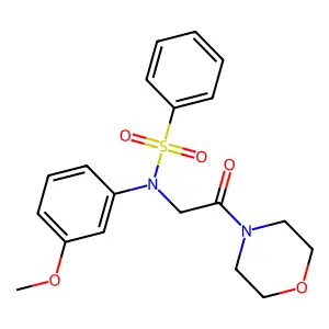 N-(3-methoxyphenyl)-N-[2-(morpholin-4-yl)-2-oxoethyl]benzenesulfonamide structure