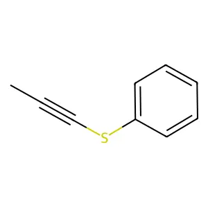 Benzene, (1-propynylthio)- structure