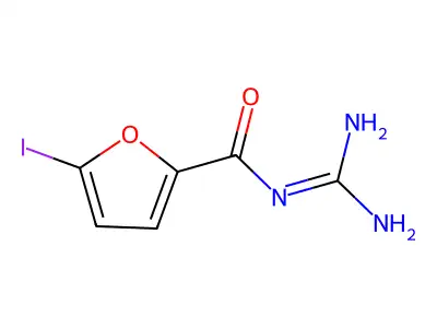 2-Furancarboxamide, N-(aminoiminomethyl)-5-iodo- structure