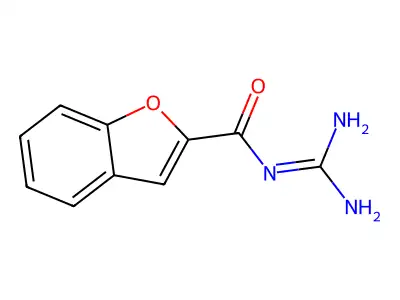 2-Benzofurancarboxamide, N-(aminoiminomethyl)- structure
