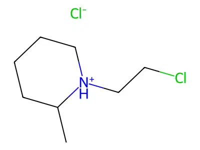 1-(2-Chloroethyl)-2-methylpiperidinium chloride structure