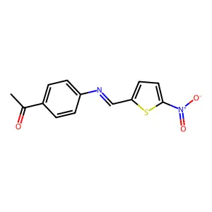 Ethanone, 1-[4-[[(5-nitro-2-thienyl)methylene]amino]phenyl]- structure