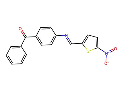 Methanone, [4-[[(5-nitro-2-thienyl)methylene]amino]phenyl]phenyl- structure