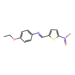 4-ethoxy-N-[(5-nitro-2-thienyl)methylene]aniline structure