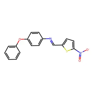 N-[(5-nitro-2-thienyl)methylene]-4-phenoxyaniline structure
