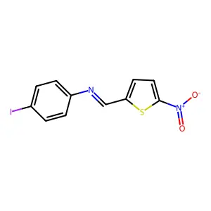 4-iodo-N-[(5-nitro-2-thienyl)methylene]aniline structure