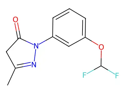 3H-Pyrazol-3-one, 2-[3-(difluoromethoxy)phenyl]-2,4-dihydro-5-methyl- structure