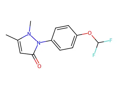 3-Pyrazolin-5-one, 2,3-dimethyl-1-(4-difluoromethoxyphenyl)- structure
