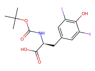 Boc-3,5-diiodo-L-tyrosine structure