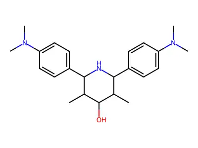 2,6-Bis[4-(dimethylamino)phenyl]-3,5-dimethylpiperidin-4-OL structure