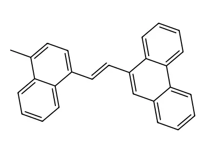 9-[2-(4-Methylnaphthalen-1-yl)ethenyl]phenanthrene structure