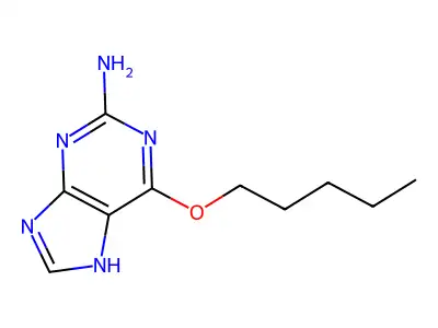 6-pentoxy-7H-purin-2-amine structure