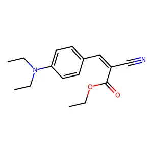 Ethyl alpha-cyano-4-(diethylamino)cinnamate structure