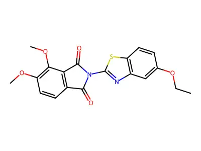 2-(5-Ethoxy-1,3-benzothiazol-2-yl)-4,5-dimethoxyisoindole-1,3-dione structure