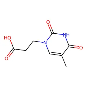3-(5-methyl-2,4-dioxo-3,4-dihydropyrimidin-1(2H)-yl)propanoic acid structure