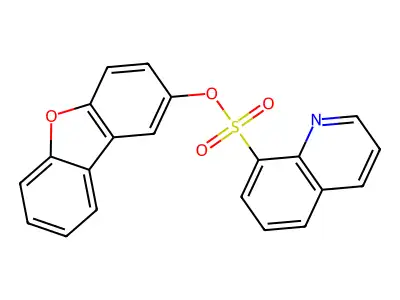 dibenzofuran-2-yl quinoline-8-sulfonate structure