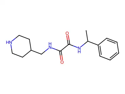 N'-(1-phenylethyl)-N-(piperidin-4-ylmethyl)oxamide structure