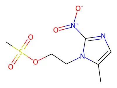 1H-Imidazole, 5-methyl-1-(2-methylsulfonyloxyethyl)-2-nitro- structure
