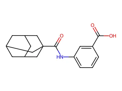 3-(Adamantane-1-carbonylamino)benzoic acid structure