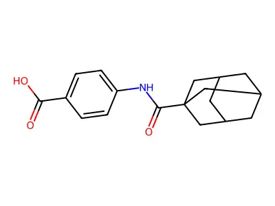 4-[(1-Adamantylcarbonyl)amino]benzoic acid structure