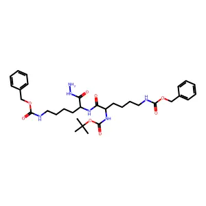 Boc-DL-Lys(Cbz)-DL-Lys(Cbz)-NHNH2 structure